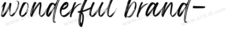 wonderful brand字体转换